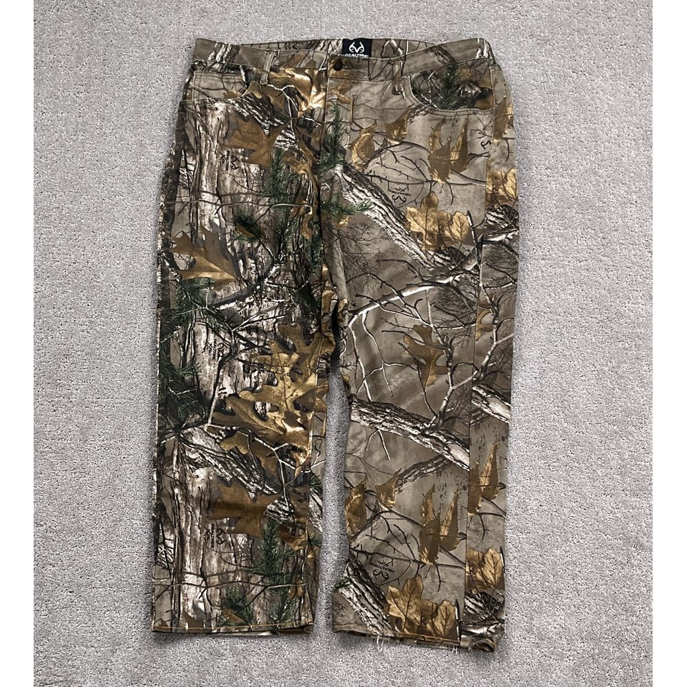 Realtree Pants Men 38/30 Hunting Outdoor Camouflage Cotton‎ Cargo Tactical
